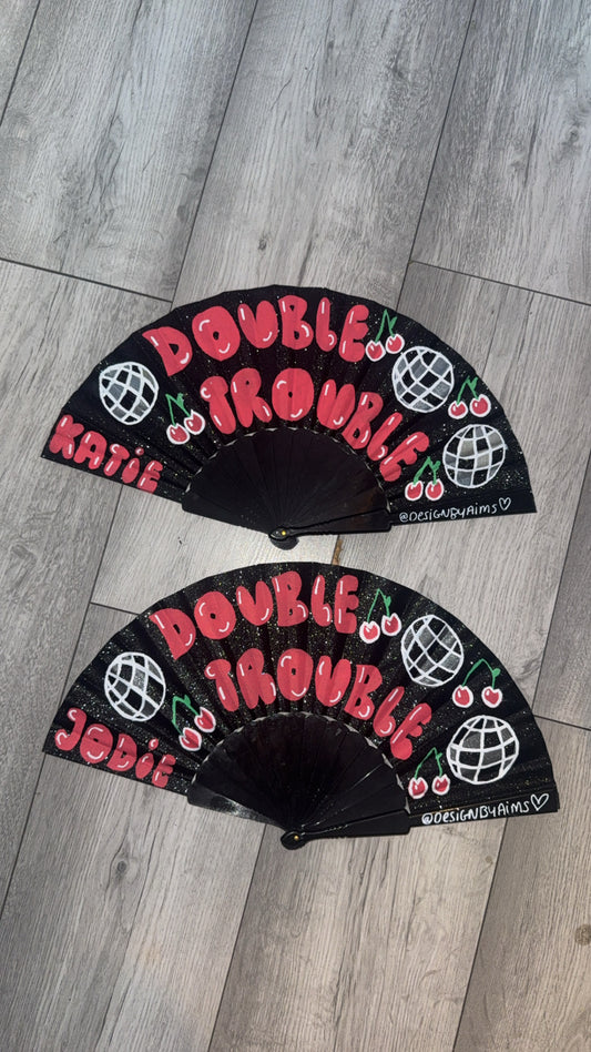 Double Trouble Custom Name Fans (write in notes the names you want)x2