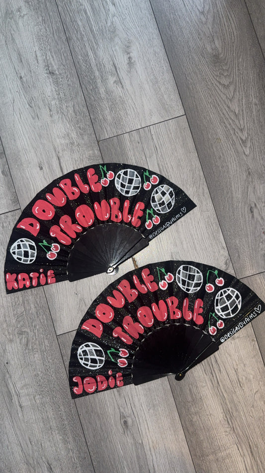 Double Trouble Custom Name Fans (write in notes the names you want)x2