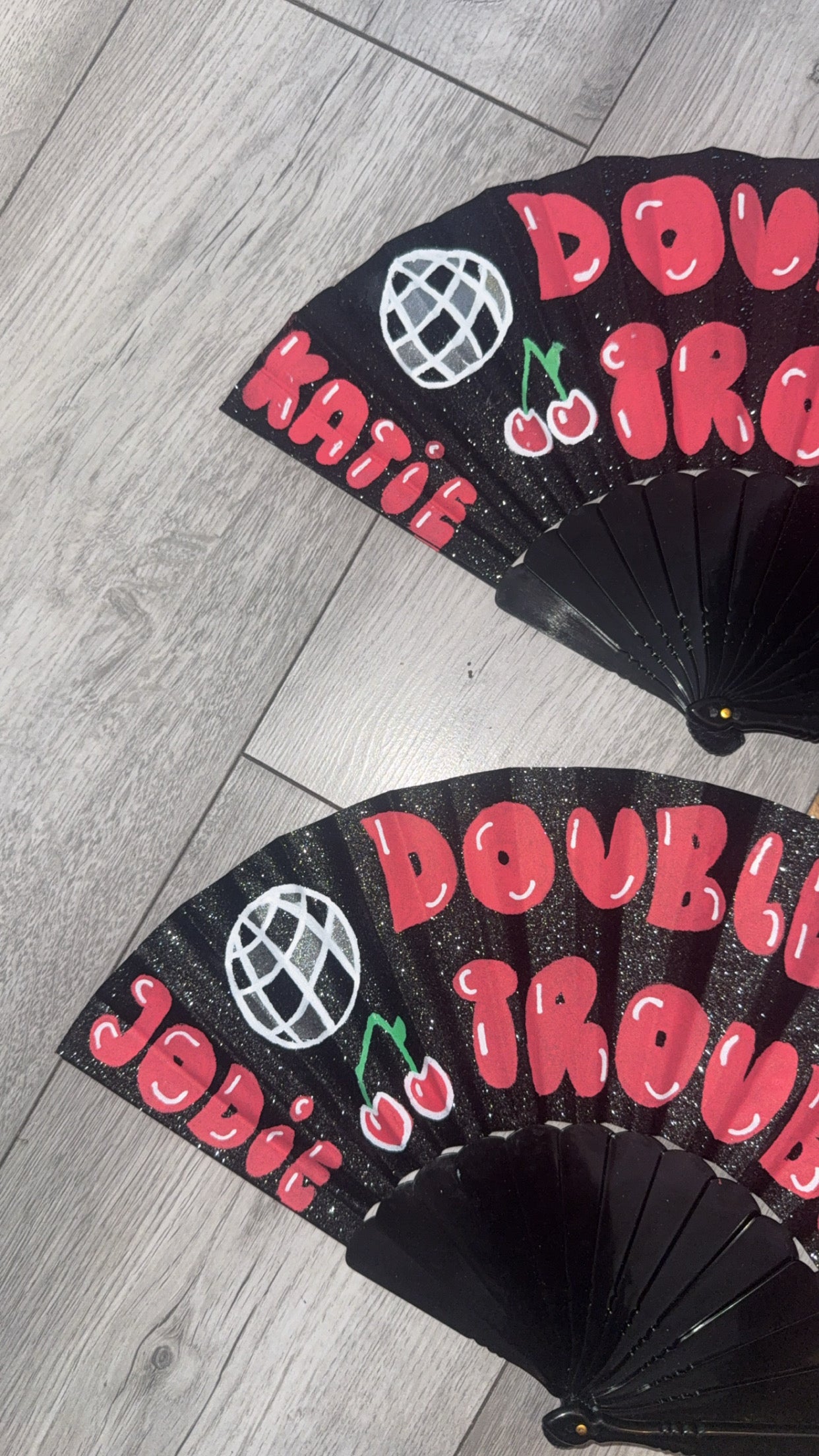 Double Trouble Custom Name Fans (write in notes the names you want)x2